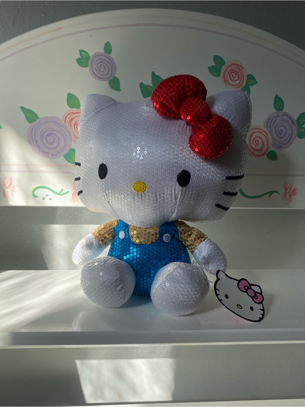 hello kitty sequin plushie from
